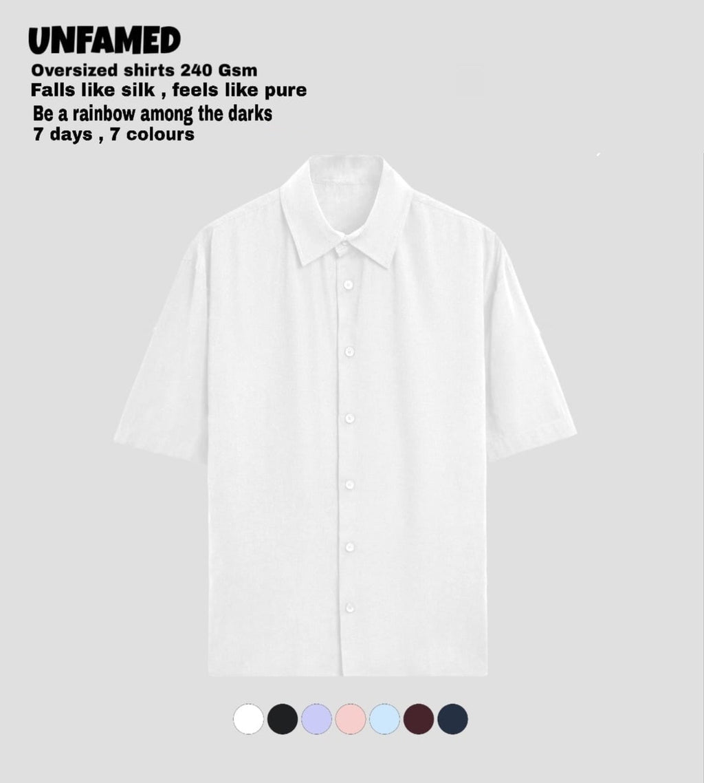 UNFAMED UNISEX LUXURY FREEFORM SHIRT | 100% PURE COTTON | 240 GSM