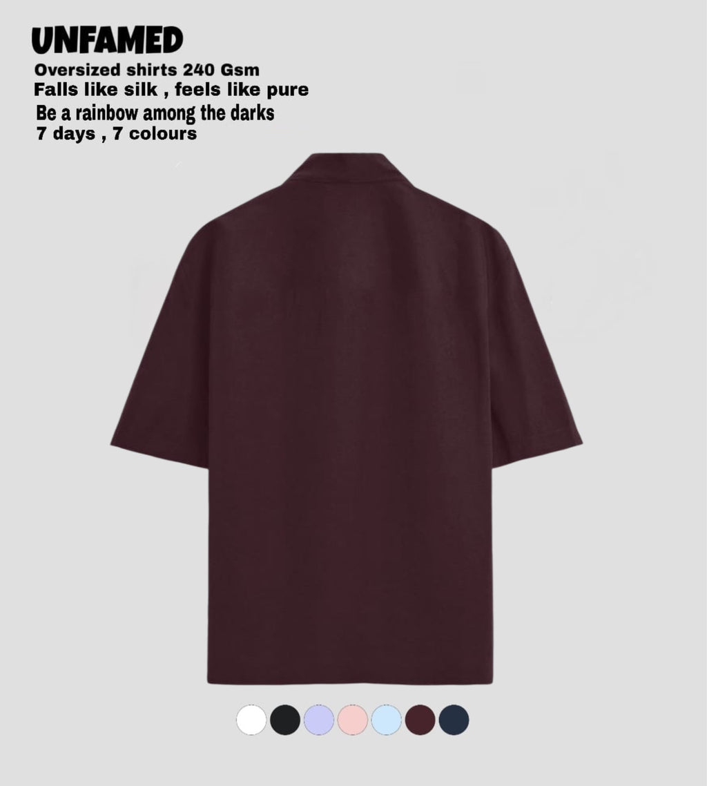 UNFAMED UNISEX LUXURY FREEFORM SHIRT | 100% PURE COTTON | 240 GSM