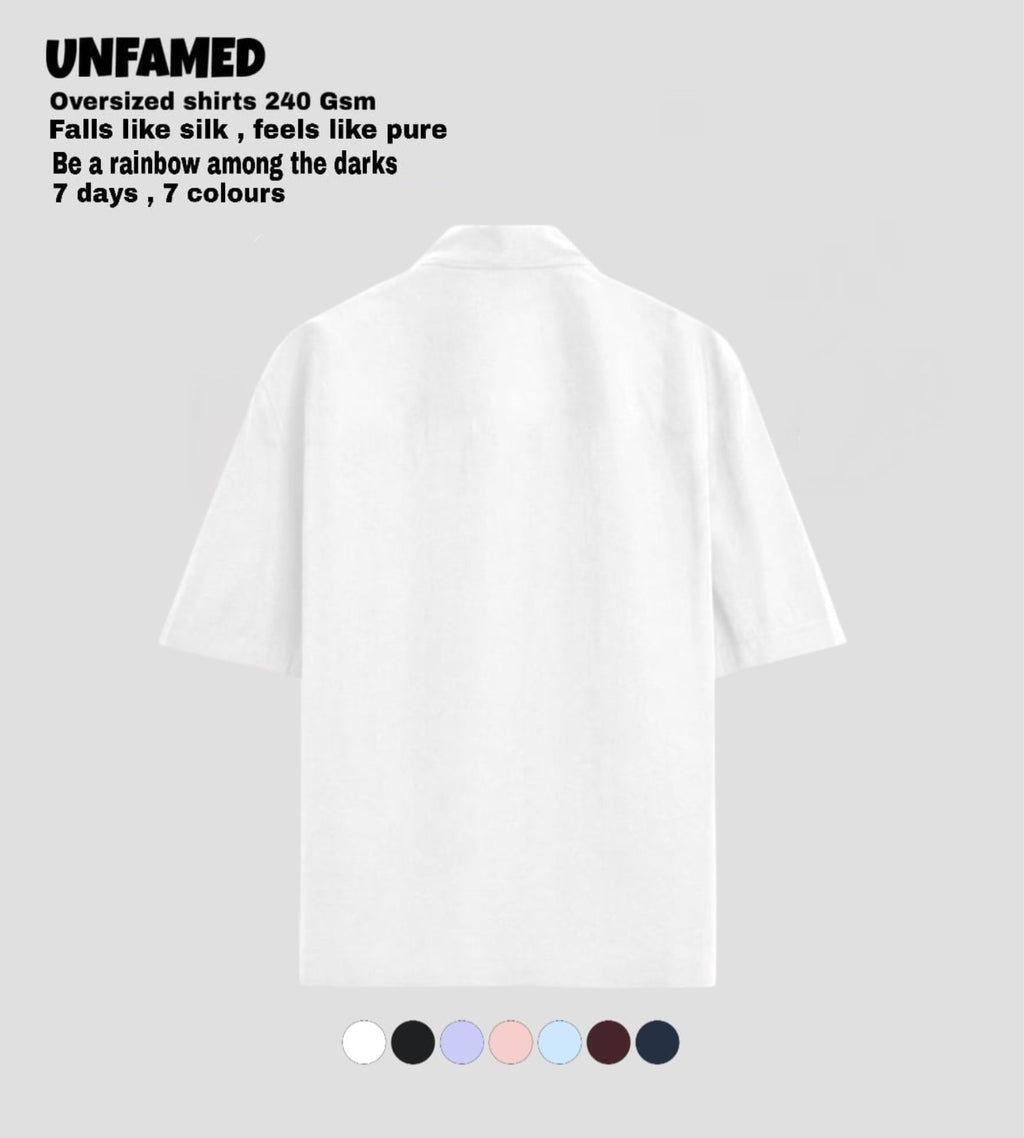 UNFAMED UNISEX LUXURY FREEFORM SHIRT | 100% PURE COTTON | 240 GSM